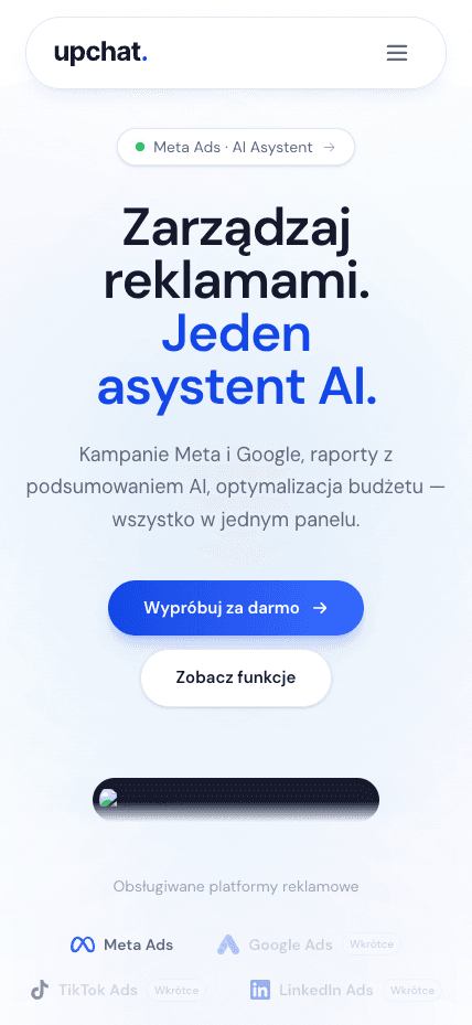Upchat mobile — zarządzanie reklamami na telefonie